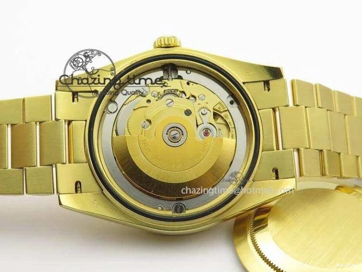 MiroTime 0219 DayDate 40mm BP-Maker 228238 YG Wrapped Gold Roman Dial (Fluted Bezel) On YG Bracelet ETA Attractive 3848
